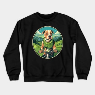 Pedal Power Amstaff: Cycling Companion Crewneck Sweatshirt